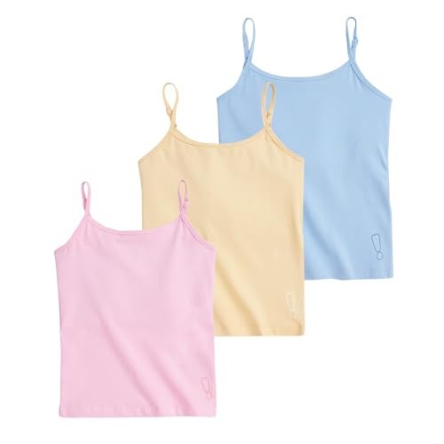 YouGotPlanB Inner Padded Camisoles/Slip for Girls | Multicolour Colors | Regular Fit | Cotton Blend | Soft & Stretchy | Beginners/Teenager Camisole for Puberty | Pack of 3 | 8-10 Years - Image 3