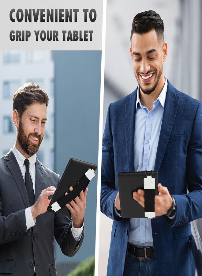 MoKo Security Hand-Strap for 9-11 Inch Tablet, iPad/IP-ad Pro/iPad Air/Kindle Fire HD/Samsung, Black High-Elasticity Versatile Hand Strap Lightweight Finger Grip Holder, Glitter White - Image 5