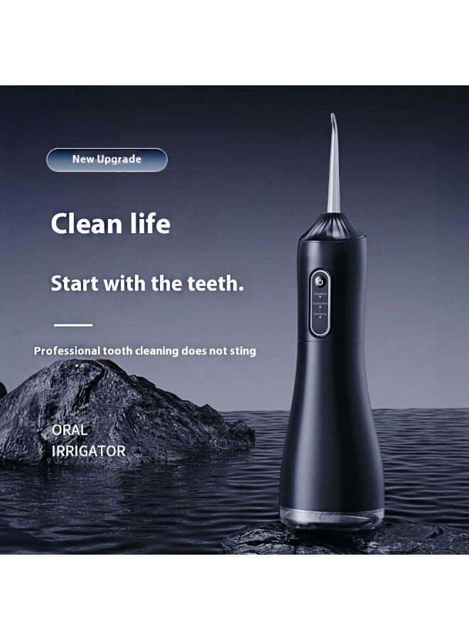 MORTICO Water Flosser For Teeth Cordless 330Ml Portable Oral Irrigator Flosser 3 Cleaning Modes And 4 Jet Tips, Ipx7 Waterproof Black - Image 2