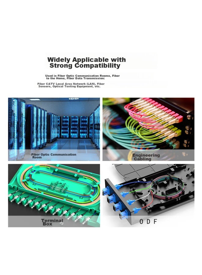 Sk-link Telecom-grade Single-mode Bundled Fiber Optic Cable, 12-core Lc Fiber Optic Patch Cable, Odf Patch Panel Splitter Box Terminal Box Fusion Splice Tray, 1 Meter - Image 5