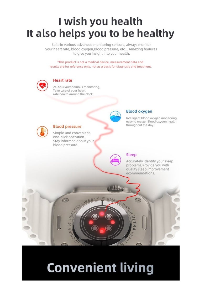 AROAQ - ZW8 Ultra MAX Smart Watch silver - Image 1