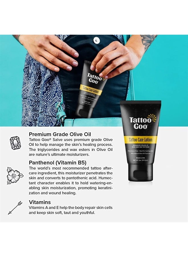 tattoo goo - Aftercare Kit Includes Antimicrobial Soap, Balm, and Lotion, Tattoo Care for Color Enhancement + Quick Healing - Vegan, Cruelty-Free, Petroleum-Free (3 Piece Set) - Image 1
