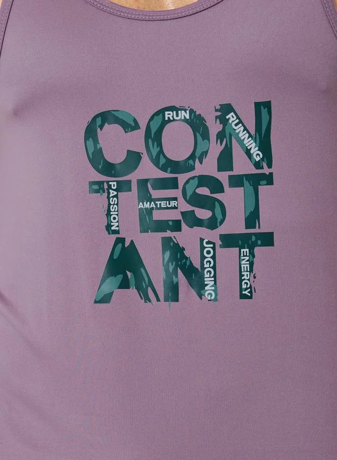 ستايلي اكتيف تيشيرت كت رياضي بطبعة جرافيك