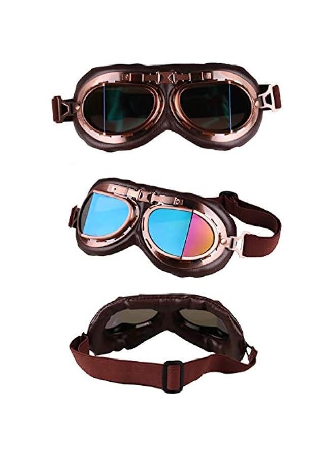 Generic Vintage Helmet Goggles Motorcycle Goggles Bike Motorcross Pilot Goggle  - Image 5