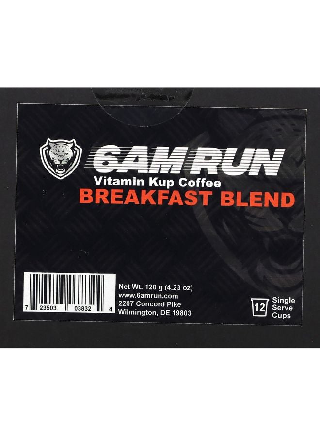 Vitamin Kup Coffee Breakfast Blend Decaf 12 Single Serve Cups 4.23 oz (120 g)