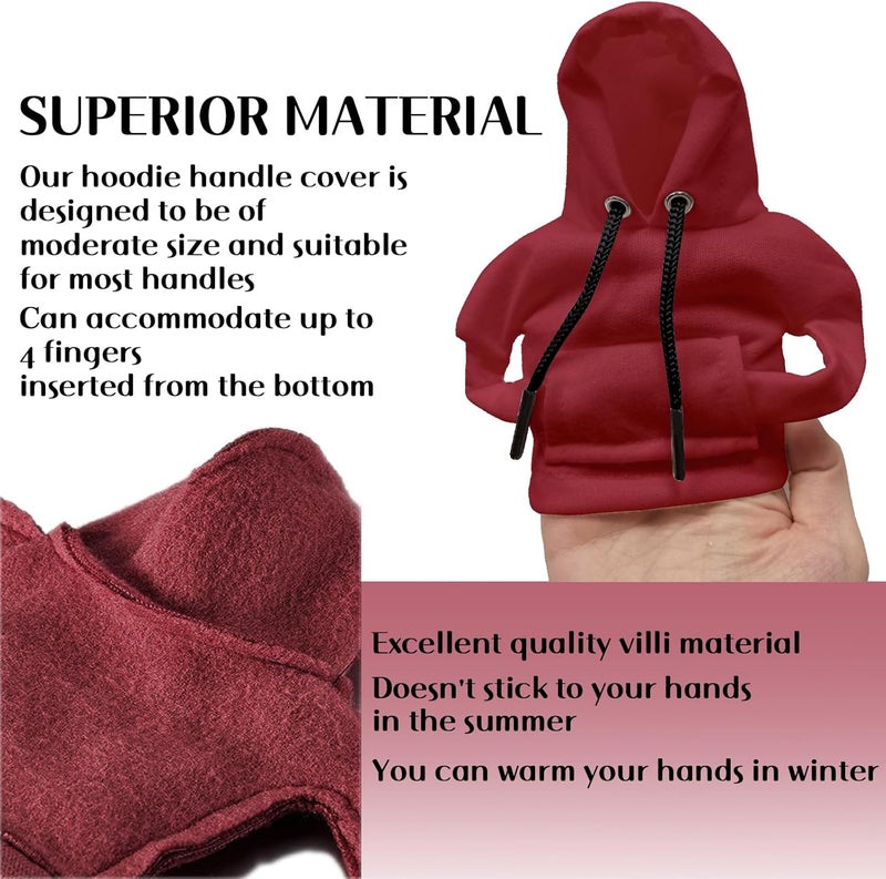 vvag Gear Shift Hoodie, Hoodie Car Gear Shift Cover, Car Shift Knob Hoodie, Automotive Interior Accessories, Universal Fit Knob Cover Gift (Red) - Image 4