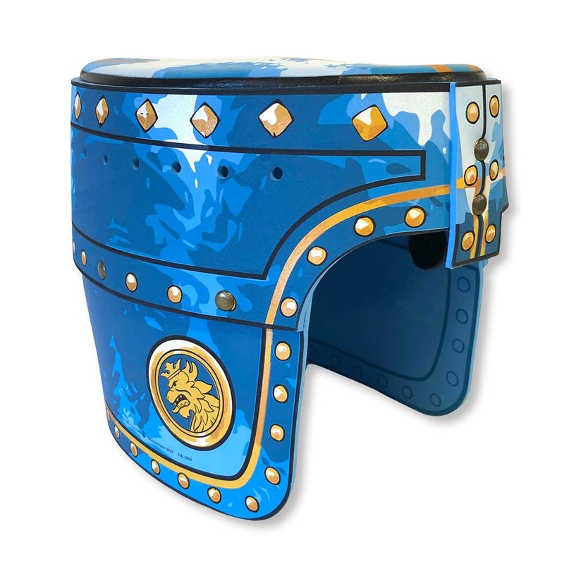 Liontouch Noble Knight Helmet, Blue | Medieval Pretend Play Toy in Foam for Children with Golden Lion Theme | Battle Armor for Dress Up & Costumes for Kids & Toddlers - Image 2