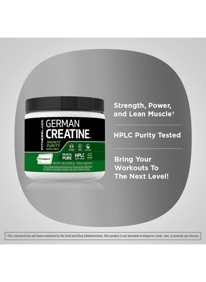 Fitness Labs German Creatine Powder | 7.05 oz | 39 Servings | Creapure | Monohydrate Powder | Non-GMO, Gluten Free Supplement  - Image 4