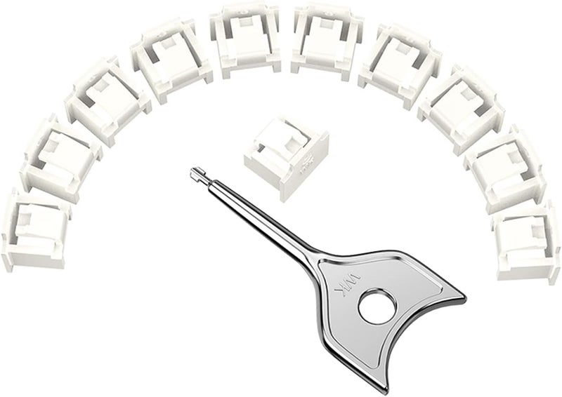 12Pcs RJ45 Port Lock with 1 Key, RJ45 Dust Blocker and Port Protector, Ethernet Dust Cover Cap for Female Port Devices, Compatible with RJ45 Port Devices, White - Image 1