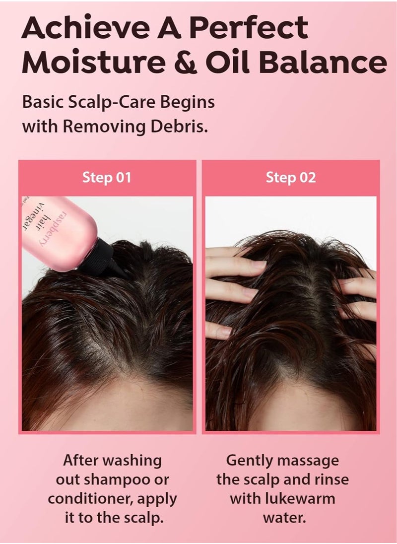 A'Pieu Apieu Raspberry Scalp Vinegar Hair Rinse 6.76 fl. oz. / 200 ml  - Image 4