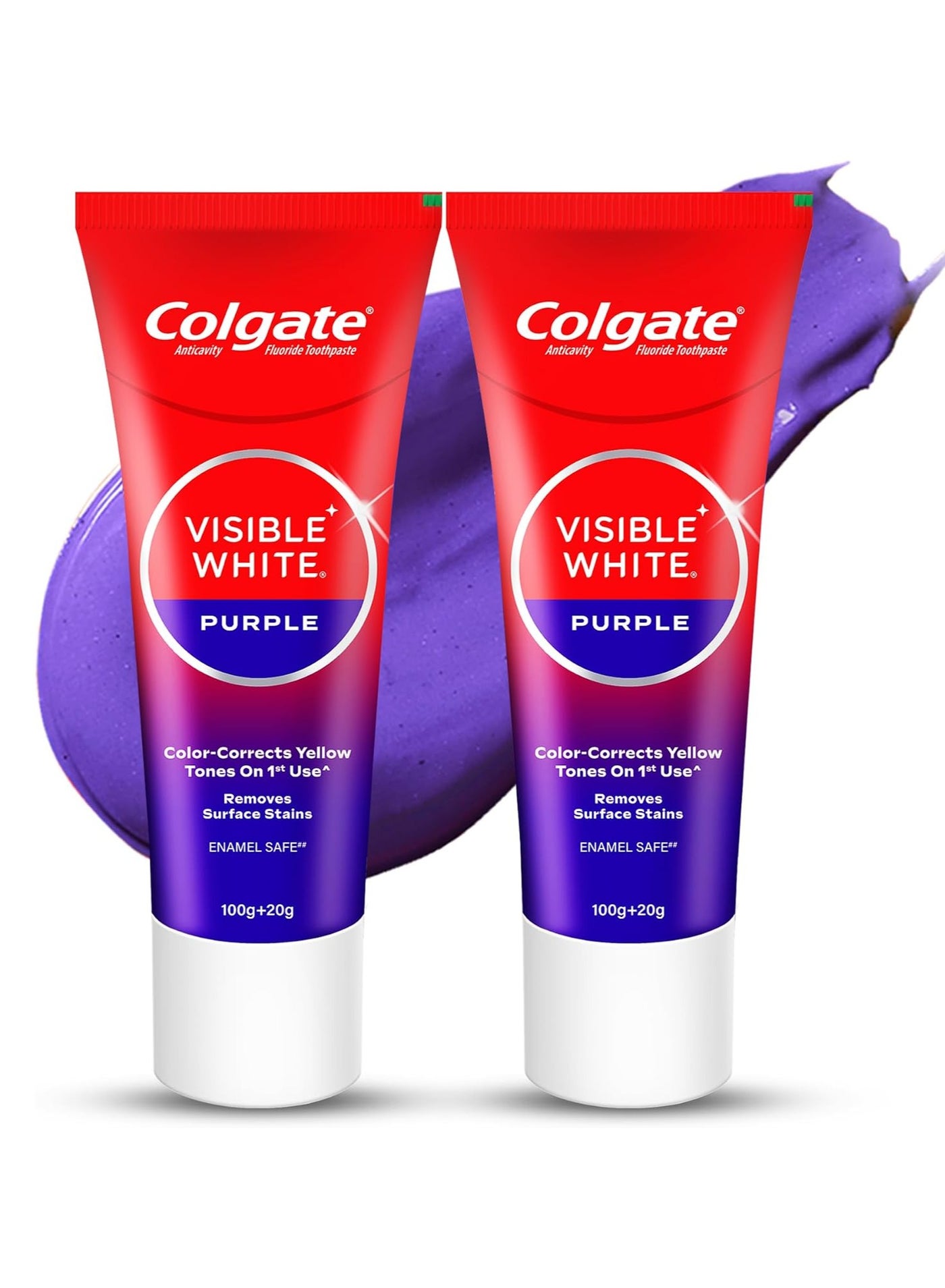 Colgate Visible White Purple Visible White Purple 200+40g 240 gm Tube