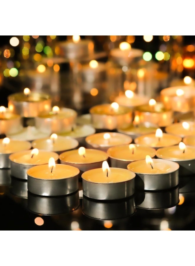 تي لايت طقم شموع مكوّن من 100 قطعة أبيض/فضي - Image 3