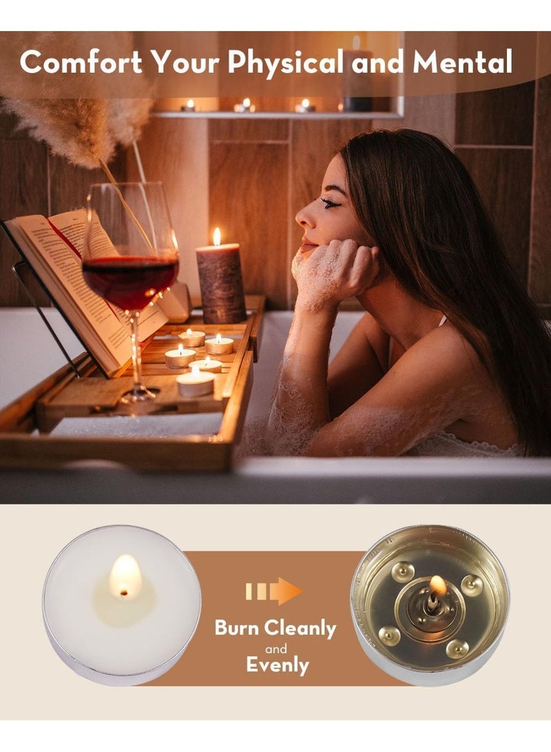 تي لايت طقم شموع مكوّن من 100 قطعة أبيض/فضي - Image 4