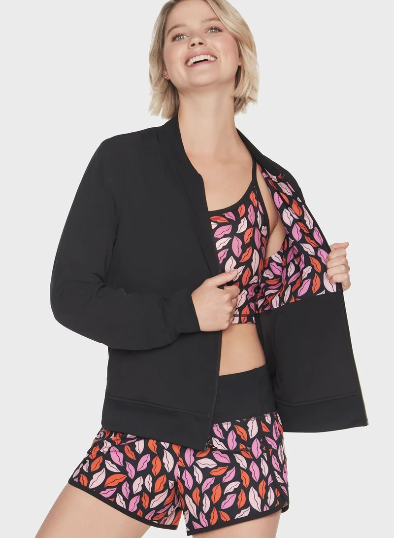 SKECHERS Dvf Midnight Kiss Reversible Bomber Jacket