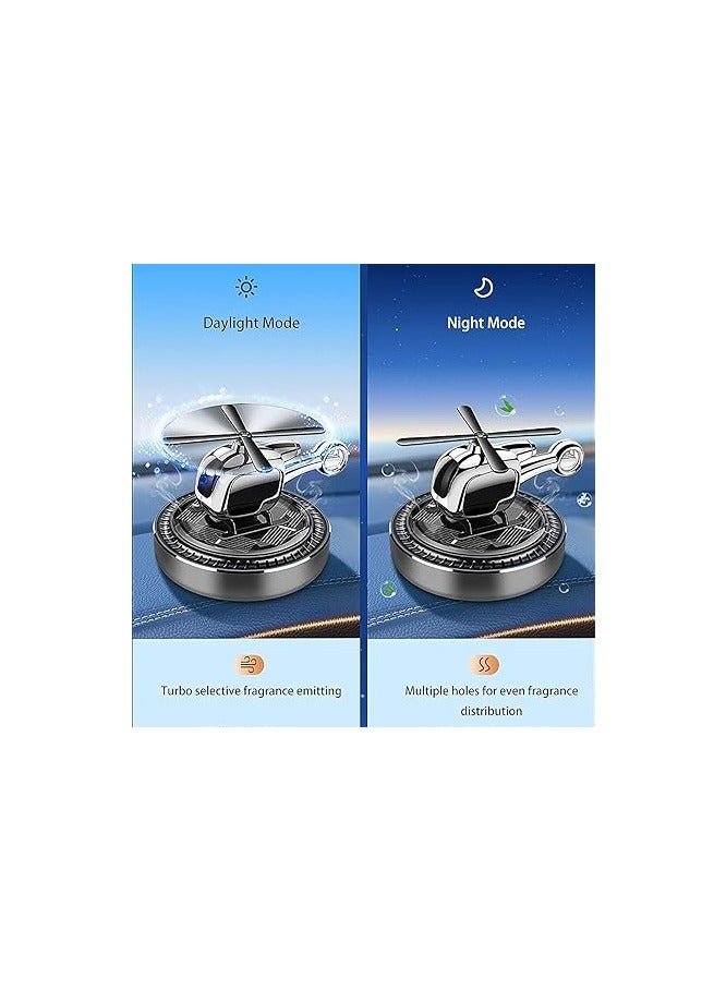 فواحة معطر الهواء للسيارة على شكل طائرة هليكوبتر قابلة للدوران وتعمل بالطاقة الشمسية - Image 5