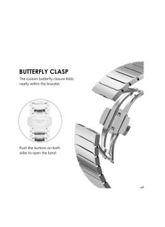Generic 22mm Titanium Metal Watch Band For HUAWEI Watch GT 3 Pro 46mm / GT3 GT 2 46mm / GT2 Pro Watch Band Wrist Strap Silver  - Image 2