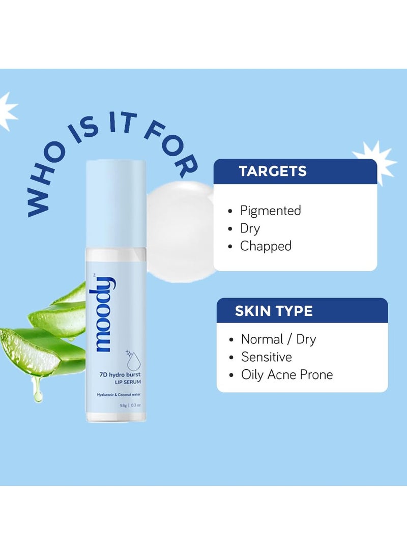  مودي رول سيروم هيدرو بيرست للشفاه 7D Hydro Burst Lip Serum Roll-On بحمض الهيالورونيك والكوجيك والسيراميد للتصبغ والترطيب | سيروم الشفاه للشفاه المتشققة والجافة | مغذي ومرطب للشفاه | خالٍ من البارابين ونباتي - Image 3