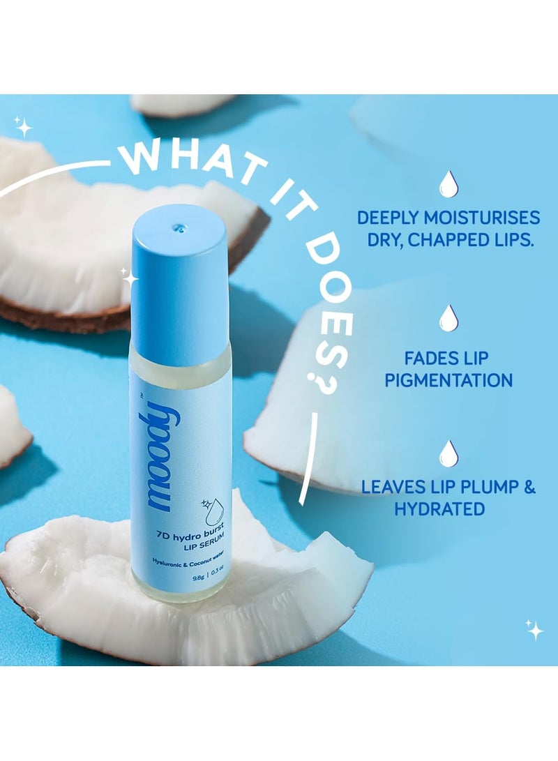  مودي رول سيروم هيدرو بيرست للشفاه 7D Hydro Burst Lip Serum Roll-On بحمض الهيالورونيك والكوجيك والسيراميد للتصبغ والترطيب | سيروم الشفاه للشفاه المتشققة والجافة | مغذي ومرطب للشفاه | خالٍ من البارابين ونباتي - Image 2