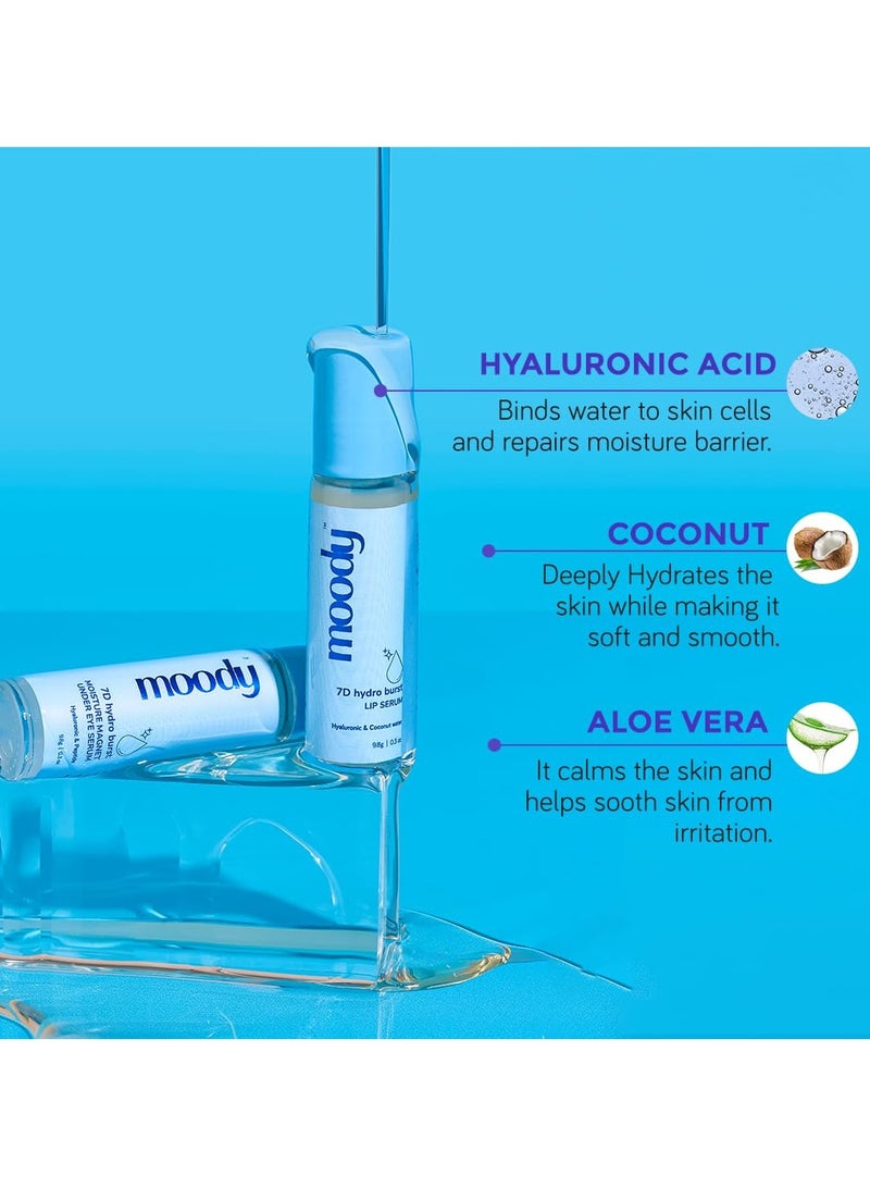  مودي رول سيروم هيدرو بيرست للشفاه 7D Hydro Burst Lip Serum Roll-On بحمض الهيالورونيك والكوجيك والسيراميد للتصبغ والترطيب | سيروم الشفاه للشفاه المتشققة والجافة | مغذي ومرطب للشفاه | خالٍ من البارابين ونباتي - Image 4