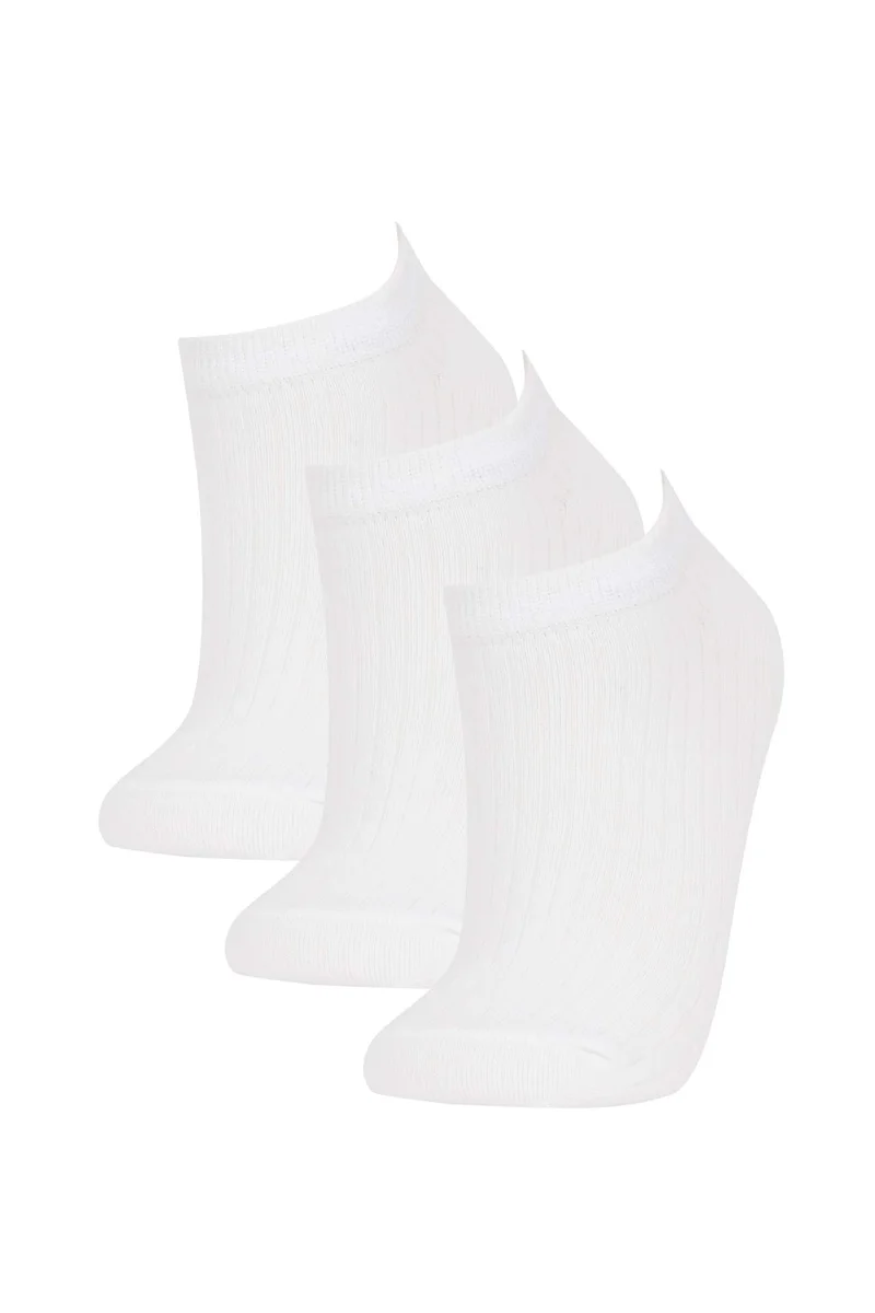 ديفاكتو Women 3 Pack Cotton Booties Socks