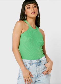 Round Neck Knitted Tank Top