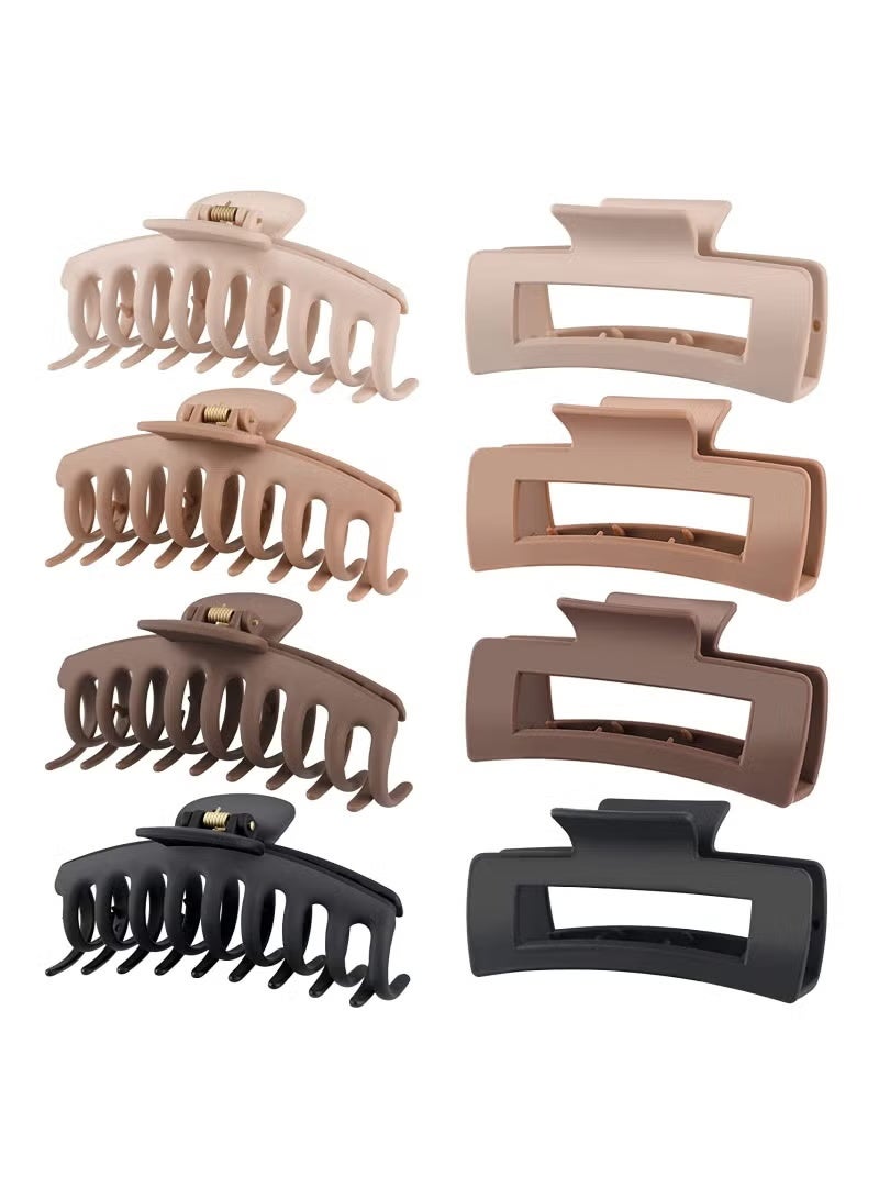 ORiTi 8 Pack 4.3 Inch Large Hair Claw Clips for Women Thin Thick Curly Hair - Image 1