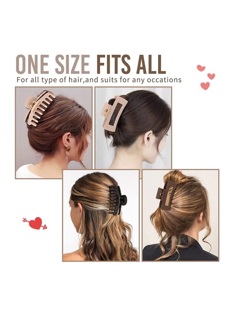 ORiTi 8 Pack 4.3 Inch Large Hair Claw Clips for Women Thin Thick Curly Hair - Image 3