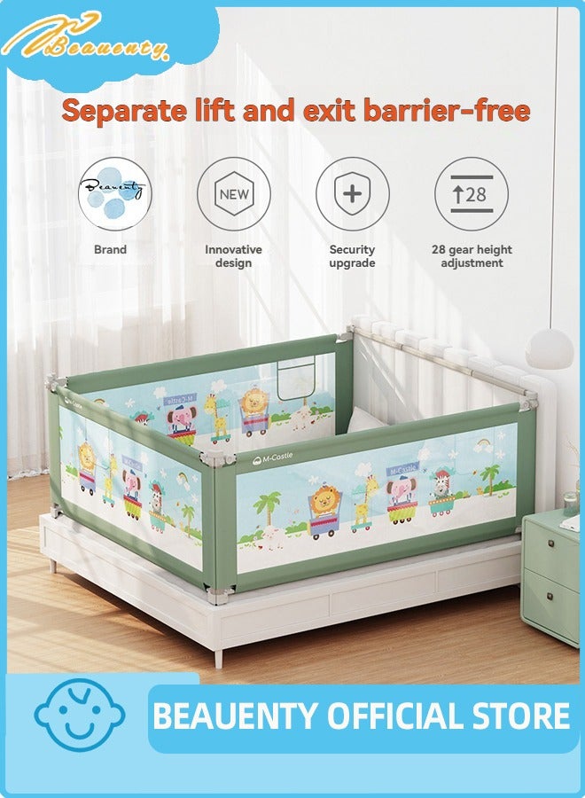 بيوينتي حاجز حارس السكك الحديدية للطفل ، حاجز السرير الطويل الإضافي ، الارتفاع القابل للتعديل والقابل للطي الحماية السرير السكك الحديدية حزمة سرير جانب واحد من 1 - Image 1