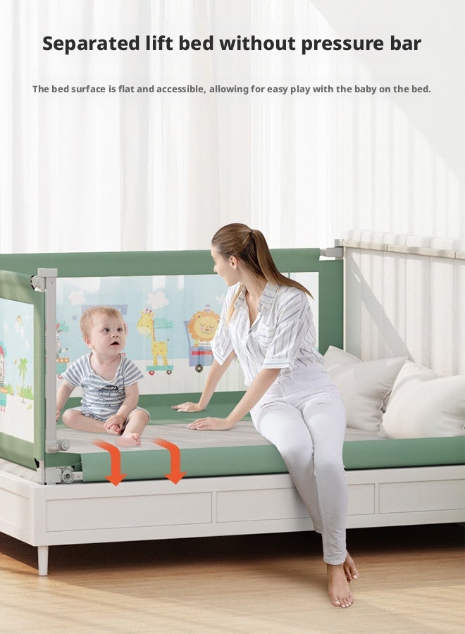 بيوينتي حاجز حارس السكك الحديدية للطفل ، حاجز السرير الطويل الإضافي ، الارتفاع القابل للتعديل والقابل للطي الحماية السرير السكك الحديدية حزمة سرير جانب واحد من 1 - Image 3