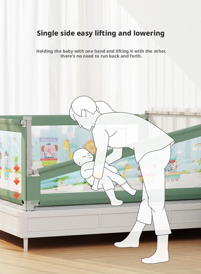 بيوينتي حاجز حارس السكك الحديدية للطفل ، حاجز السرير الطويل الإضافي ، الارتفاع القابل للتعديل والقابل للطي الحماية السرير السكك الحديدية حزمة سرير جانب واحد من 1 - Image 5