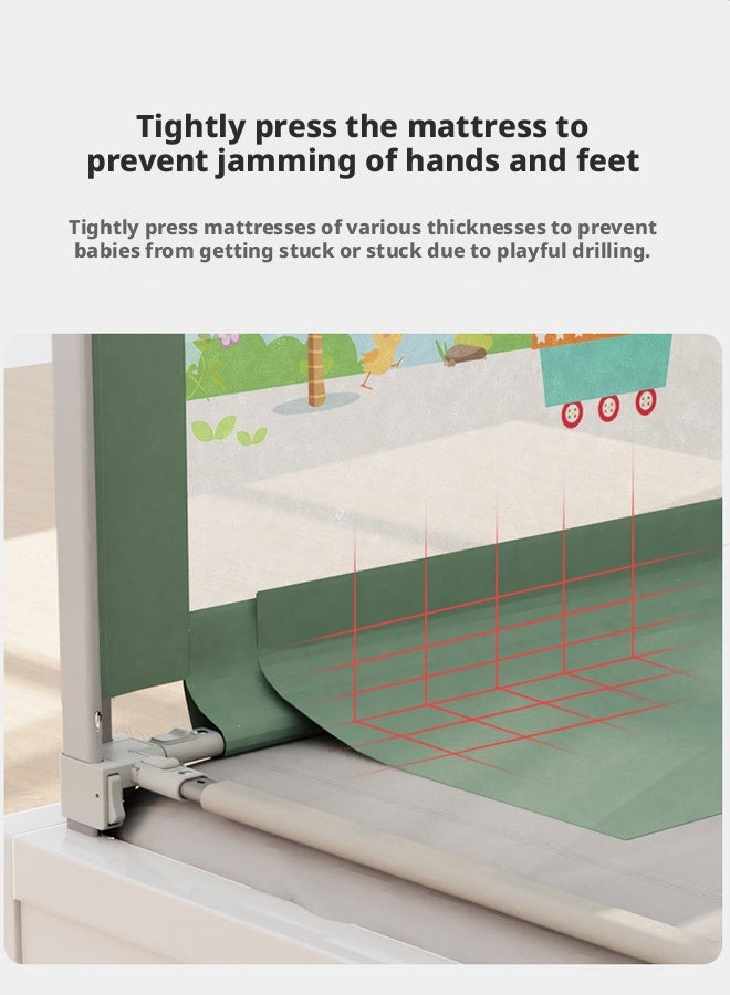 بيوينتي حاجز حارس السكك الحديدية للطفل ، حاجز السرير الطويل الإضافي ، الارتفاع القابل للتعديل والقابل للطي الحماية السرير السكك الحديدية حزمة سرير جانب واحد من 1 - Image 4