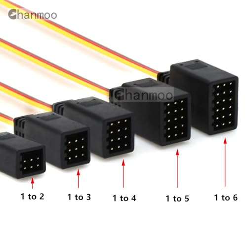 Chanmoo موصل سيرفو تشانمو RC JR ستايل 1 ذكر إلى 2/3/4/5/6 أنثى كابل تقسيم Y - Image 3