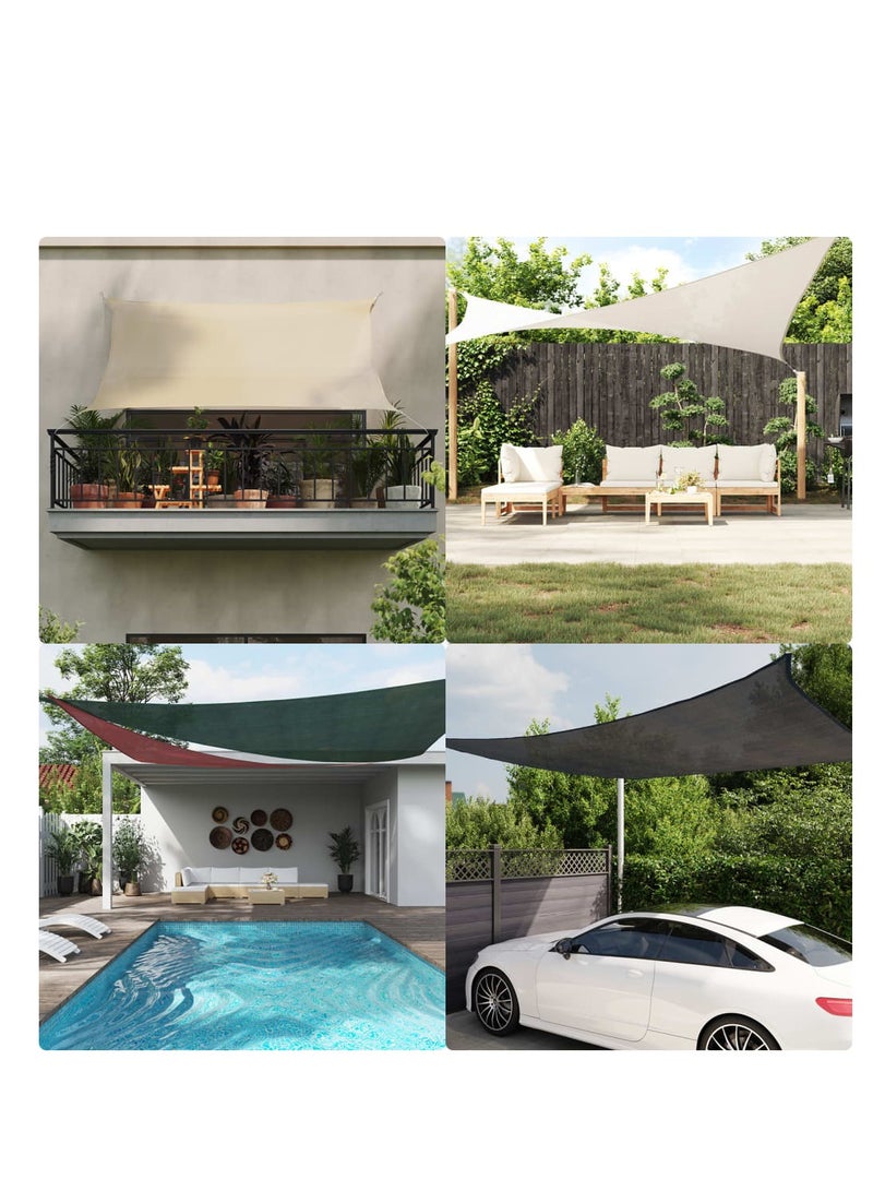 vidaxl Stylish Sun Shade Sail 160 gm Cream 4x5m HDPE  - Image 3