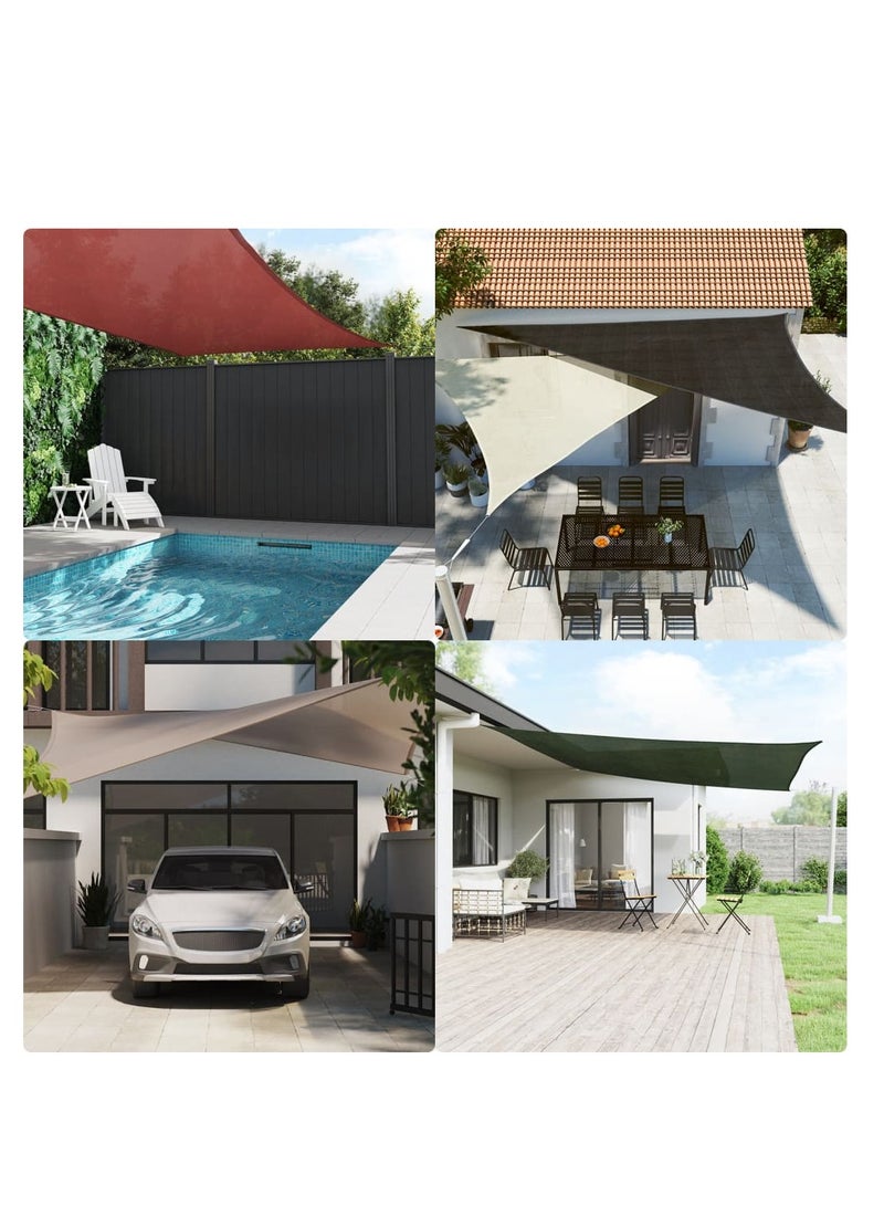 vidaxl Stylish Sun Shade Sail 160 gm Cream 4x5m HDPE  - Image 4