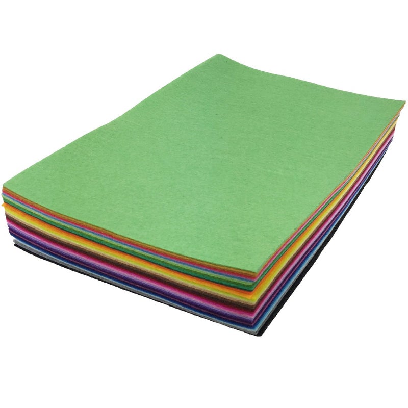 flic-flac 42pcs 8 x 12 inches (20cm*30cm) 42 Colors for Choice A4 Felt Fabric Sheet Assorted Color Felt Pack DIY Craft Patchwork - Image 4