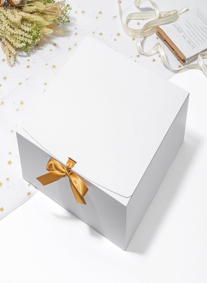 Mcfleet Large Gift Boxes with Lids 12x12x5 Inches 10 Pack Bridesmaid Proposal Boxes White Extra Deep Gift Box for Presents, Craft Boxes for Christmas, Wedding, Graduation, Holiday, Birthday Gift - Image 4