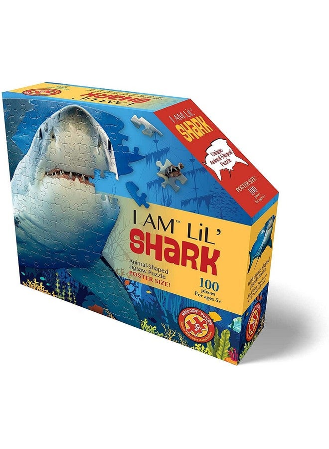 Madd Capp Puzzles Jr. I Am Lil’ Shark 100 Pieces Animal Shaped Jigsaw Puzzle - Image 3