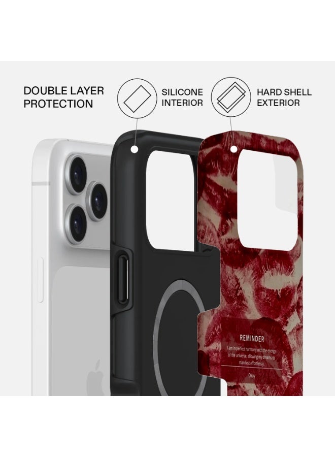 موبكوس جراب Mobcos Reminder Premium لهاتف iPhone 17 Pro Max، متوافق مع غطاء صلب مزدوج الطبقات مع حماية من السيليكون - غطاء مقاوم للخدوش والصدمات - Image 2