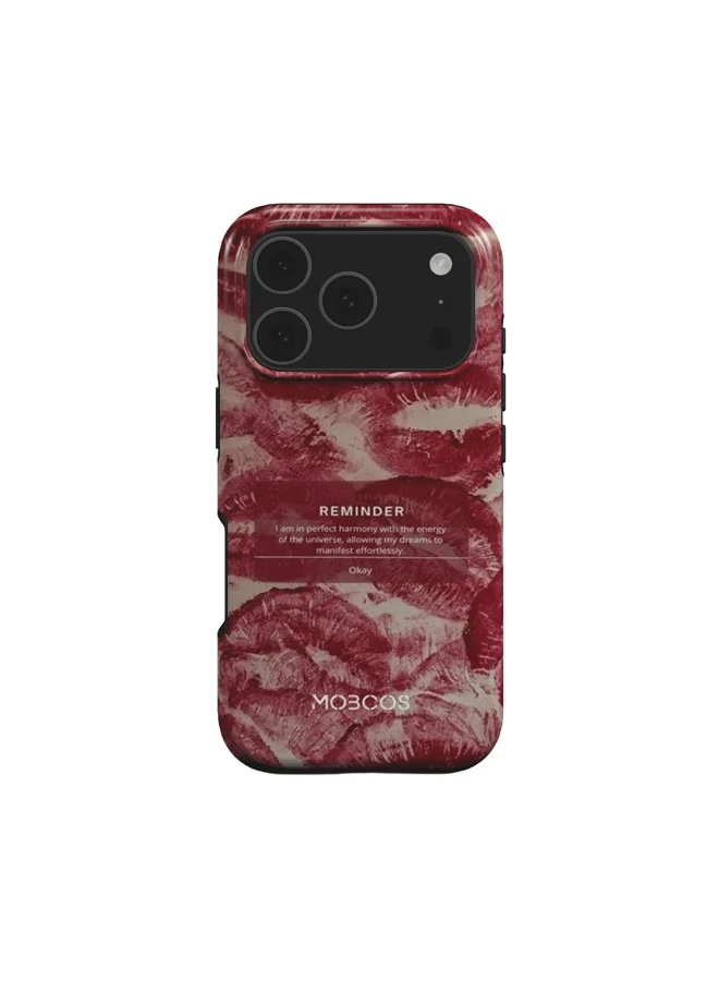 Mobcos Mobcos iPhone 17 Pro Max Reminder Premium Case Compatible with Hybrid Dual-Layer Hard Shell + Silicone Protection - Scratch-Resistant Shockproof Mobile Cover