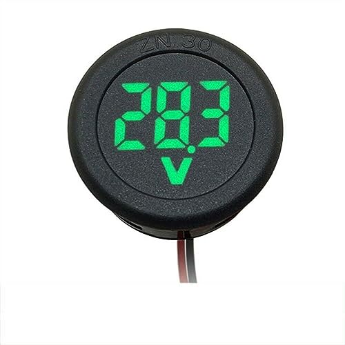 amiciSense DC 5~100V Voltmeter, 3-Digit LED Digital Display Voltage Detector for Bike Battery Voltage Monitoring, Black - Image 1