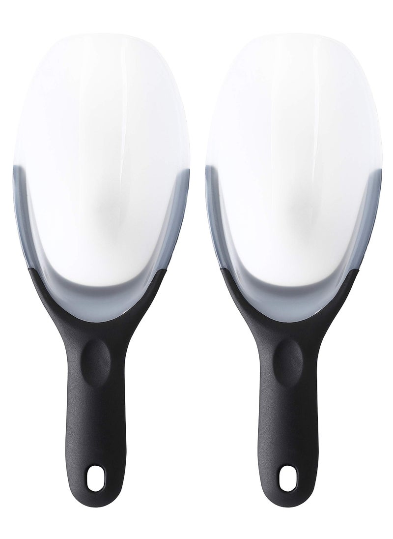 Spring Chef Spring Chef Magnetic Ice Scoop for Ice Machine  Durable BPAFree FlexiPlastic Kitchen Scoops with Soft Grip Handle  Popcorn Scooper  Dishwasher Safe Food Scooper  Set of 2  Black 