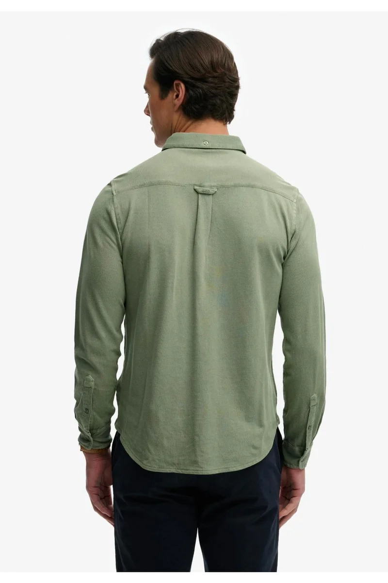 Superdry Vintage Destroy Pique Long Sleeve Shirt