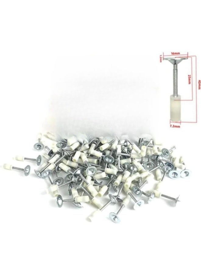 Round Nails for Mini Steel Nails Guns Nail Gun Nail Hand-Steel Nail Concrete Wall Fastening Cable Duct Fixing Device Nail Gun Accessories(200PCS)  - Image 2