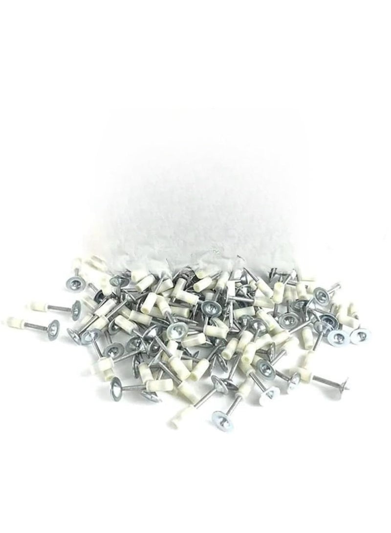 Round Nails for Mini Steel Nails Guns Nail Gun Nail Hand-Steel Nail Concrete Wall Fastening Cable Duct Fixing Device Nail Gun Accessories(200PCS)  - Image 1