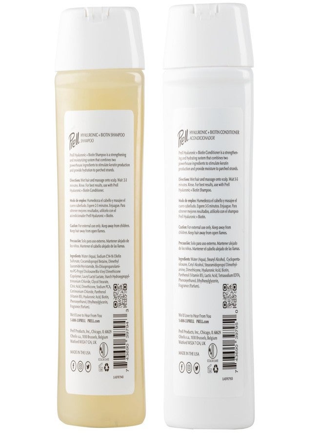 Prell Hyaluronic + Biotin Moisturizes & Strengthens Shampoo & Conditioner for All Hair Types 13.5 fl.oz - Image 2