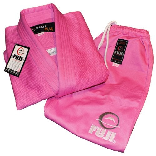 FUJI – Kid’s BJJ Gi, Cotton-Blend Jiu-Jitsu Uniform for Kids, All-Around BJJ Gi, Pink, Size WC0 - Image 3