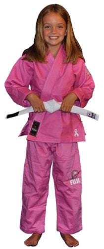 FUJI – Kid’s BJJ Gi, Cotton-Blend Jiu-Jitsu Uniform for Kids, All-Around BJJ Gi, Pink, Size WC0 - Image 5