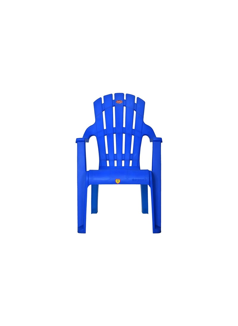 PRIMA Prima Baby Plastic Chair 124 Modern and Comfortable with Backrest for Study Play Desk Kids with Arms for HomeSchoolDining for 2 to 6 Years Age Set of 1 Blue  - Image 1