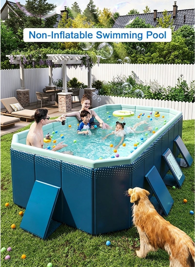 TAPIT 180x110x55CM Non-Inflatable Foldable Swimming Pool for Kids, Multifunctional Baby's Bath Toy Ball Pool, Rectangular Sturdy and Durable Play Fence Game Pool for Indoor and Outdoor - Image 2