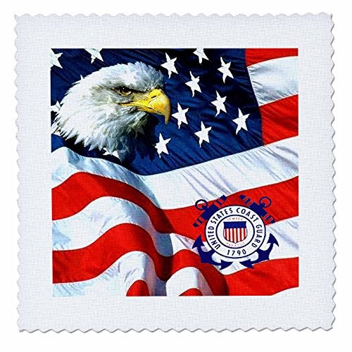 3DROSE 3dRose LLC qs_982_4 U.S. Coast Guard Quilt Square, 12 by 12-Inch - Image 1